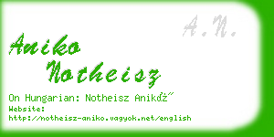 aniko notheisz business card